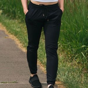 Black Peak Zipper Joggers